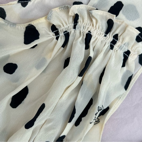SOLD Elton John for Realisation, 100% Silk Little Jeanie Mini Dress in Snow - Picture 11 of 15